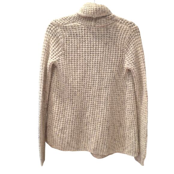 Merona Beige Open Front Cardigan Sweater Knit Pockets Cozy Size S Acrylic Blend - Picture 2 of 6